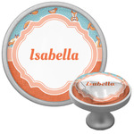 Foxy Yoga Cabinet Knob (Silver) (Personalized)