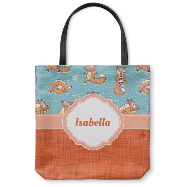Custom Foxy Yoga Canvas Tote Bag - Small - 13"x13" (Personalized)