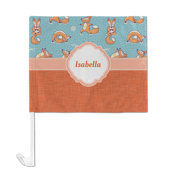 Foxy Yoga Car Flag - Large - FRONT