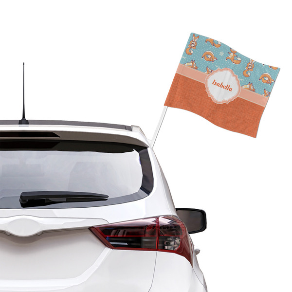 Foxy Yoga Car Flag - Large - LIFESTYLE