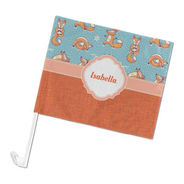 Custom Foxy Yoga Car Flag - Large (Personalized)