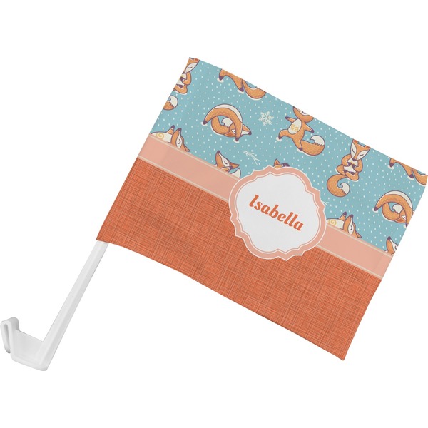 Custom Foxy Yoga Car Flag - Small w/ Name or Text