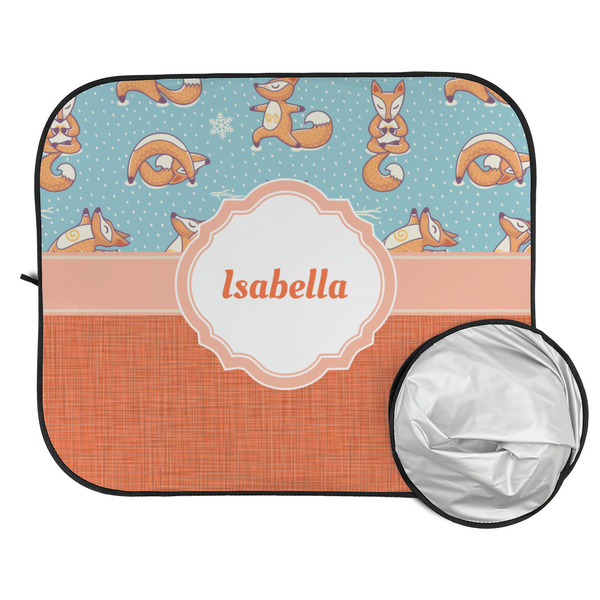 Foxy Yoga Car Sun Shades - FOLDED & UNFOLDED