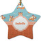 Foxy Yoga Ceramic Flat Ornament - Star (Front)