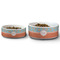 Foxy Yoga Ceramic Dog Bowls - Size Comparison