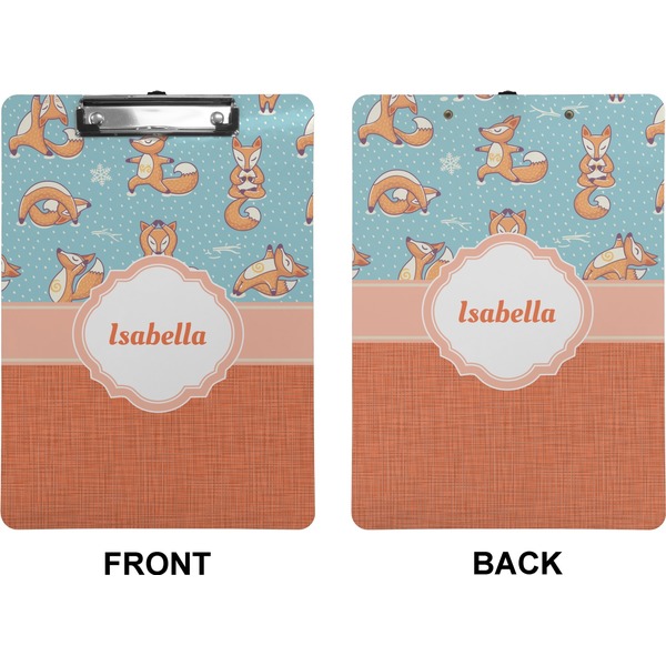 Foxy Yoga Clipboard (Letter) (Front + Back)