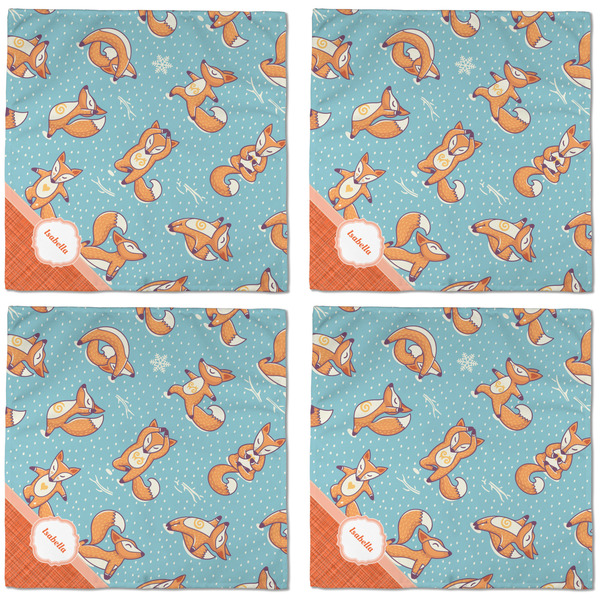 Foxy Yoga Cloth Napkins - Personalized Dinner (APPROVAL) Set of 4