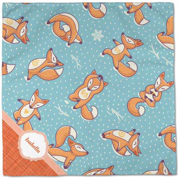 Foxy Yoga Cloth Napkins - Personalized Dinner (Full Open)