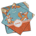 Foxy Yoga Cloth Napkins (Set of 4) (Personalized)