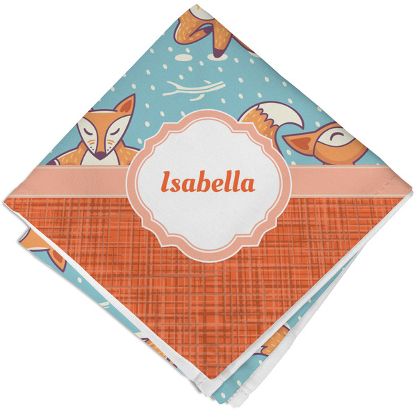 Custom Foxy Yoga Cloth Cocktail Napkin - Single w/ Name or Text