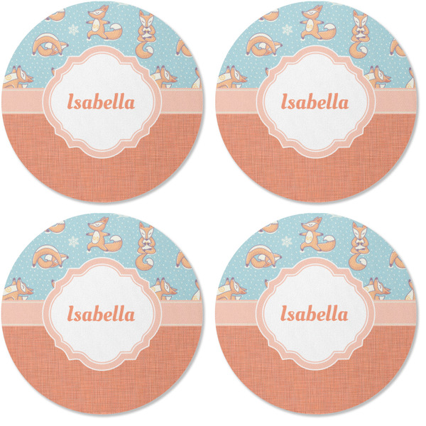 Foxy Yoga Coaster Round Rubber Back - Apvl