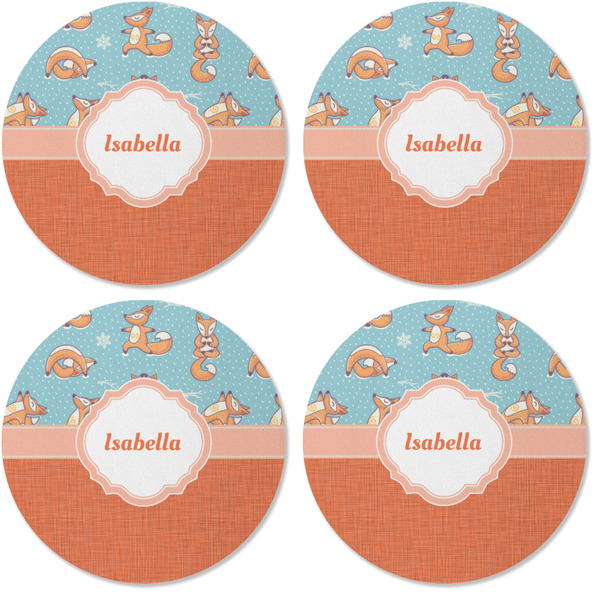 Foxy Yoga Coaster Round Rubber Back - Apvl