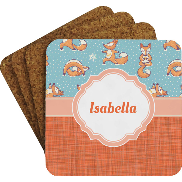 Foxy Yoga Coaster Set (Personalized)