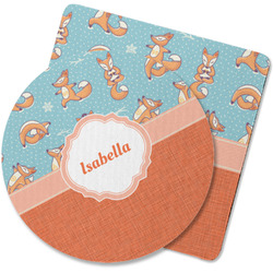 Foxy Yoga Rubber Backed Coaster (Personalized)