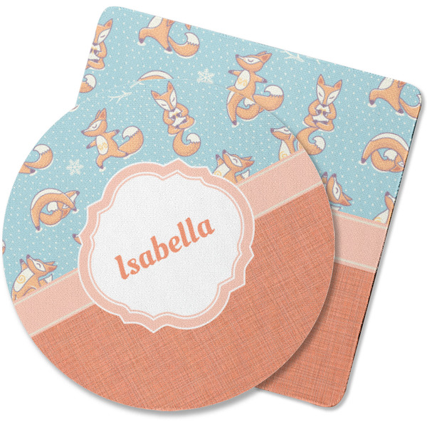 Custom Foxy Yoga Rubber Backed Coaster (Personalized)
