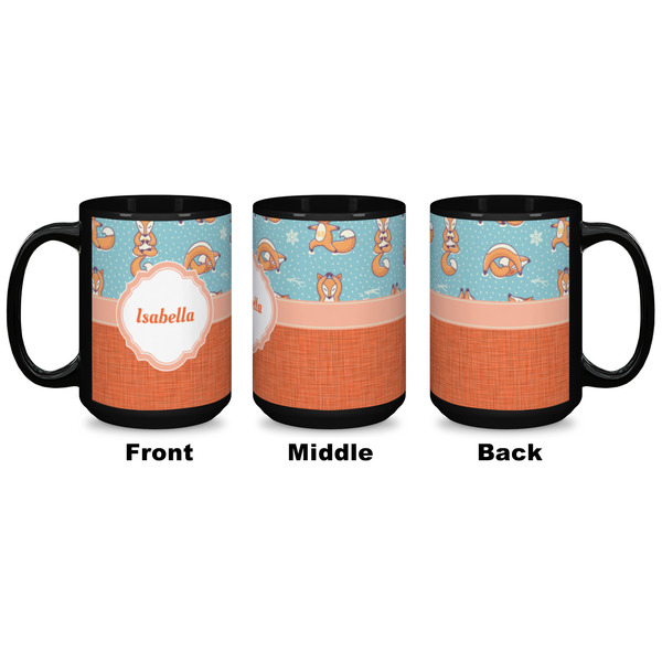 Foxy Yoga Coffee Mug - 15 oz - Black APPROVAL