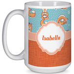 Foxy Yoga 15 Oz Coffee Mug - White (Personalized)