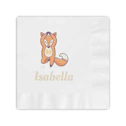Foxy Yoga Coined Cocktail Napkins (Personalized)