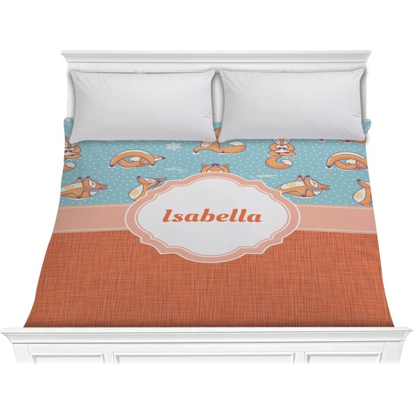 Custom Foxy Yoga Comforter - King (Personalized)