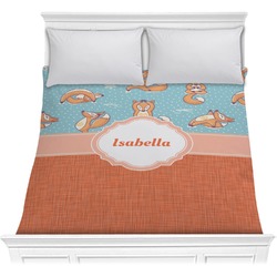 Foxy Yoga Comforter - Full / Queen (Personalized)