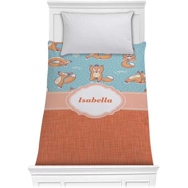 Custom Foxy Yoga Comforter - Twin (Personalized)