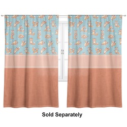Foxy Yoga Curtain Panel - Custom Size