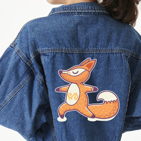 Custom Foxy Yoga Twill Iron On Patch - Custom Shape - 3XL