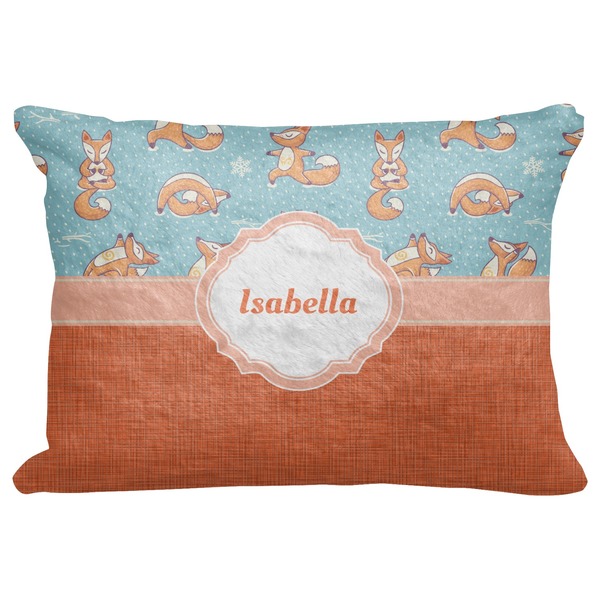 Custom Foxy Yoga Decorative Baby Pillowcase - 16"x12" (Personalized)