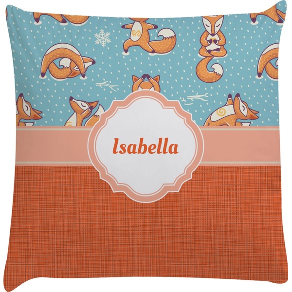 Custom Foxy Yoga Decorative Pillow Case (Personalized)