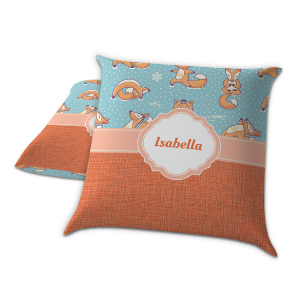 Foxy Yoga Decorative Pillow Case - TWO