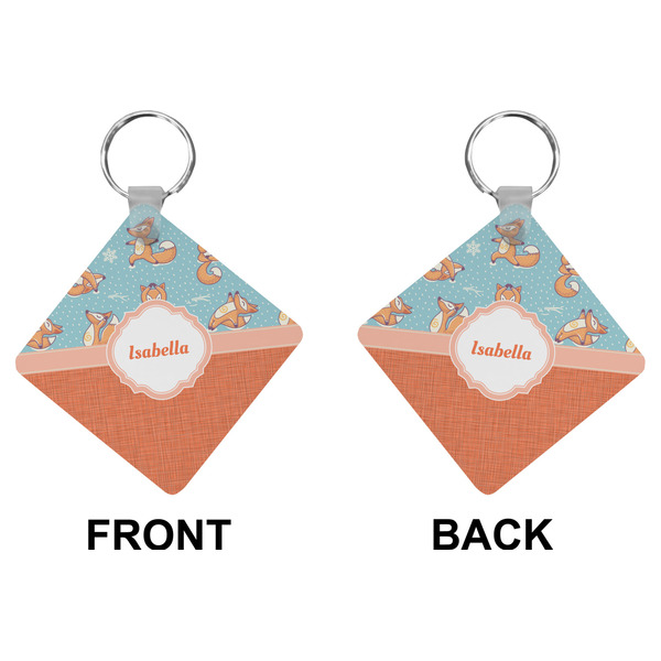 Foxy Yoga Diamond Keychain (Front + Back)