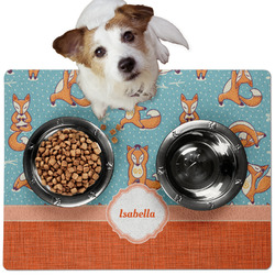 Foxy Yoga Dog Food Mat - Medium w/ Name or Text