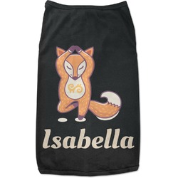 Foxy Yoga Black Pet Shirt (Personalized)