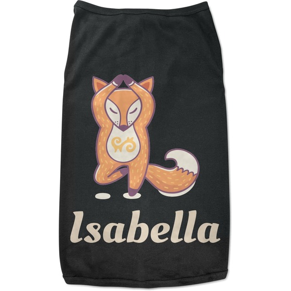 Custom Foxy Yoga Black Pet Shirt (Personalized)