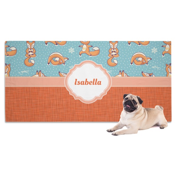 Custom Foxy Yoga Dog Towel (Personalized)