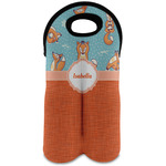 Foxy Yoga Wine Tote Bag (2 Bottles) (Personalized)