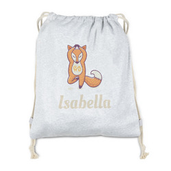 Foxy Yoga Drawstring Backpack - Sweatshirt Fleece - Double Sided (Personalized)