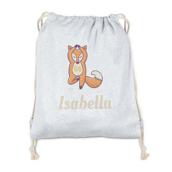 Custom Foxy Yoga Drawstring Backpack - Sweatshirt Fleece (Personalized)