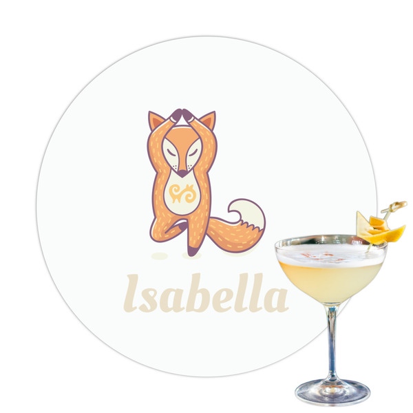 Custom Foxy Yoga Printed Drink Topper (Personalized)