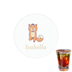 Foxy Yoga Printed Drink Topper - 1.5" (Personalized)