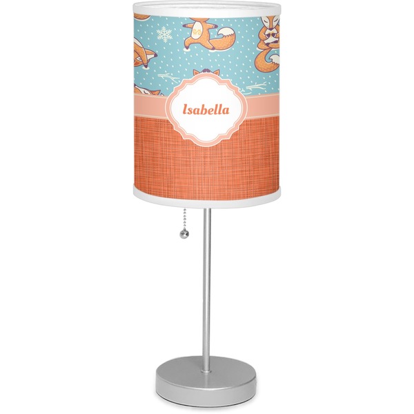 Custom Foxy Yoga 7" Drum Lamp with Shade (Personalized)