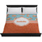 Foxy Yoga Duvet Cover - King - On Bed - No Prop
