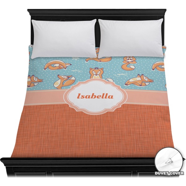 Custom Foxy Yoga Duvet Cover - Full / Queen (Personalized)