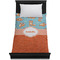 Foxy Yoga Duvet Cover - Twin - On Bed - No Prop