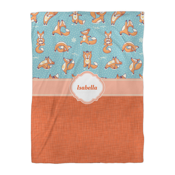 Foxy Yoga Duvet Cover - Twin XL - Front