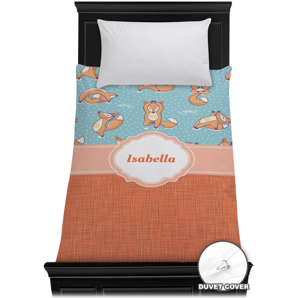 Custom Foxy Yoga Duvet Cover - Twin XL (Personalized)