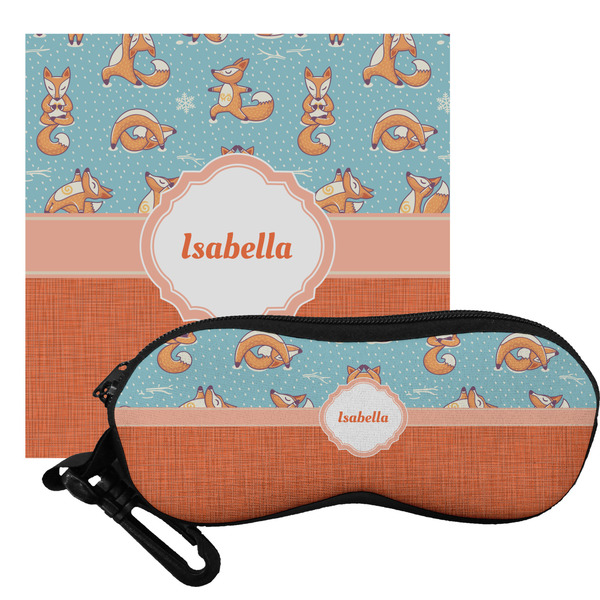Custom Foxy Yoga Eyeglass Case & Cloth (Personalized)