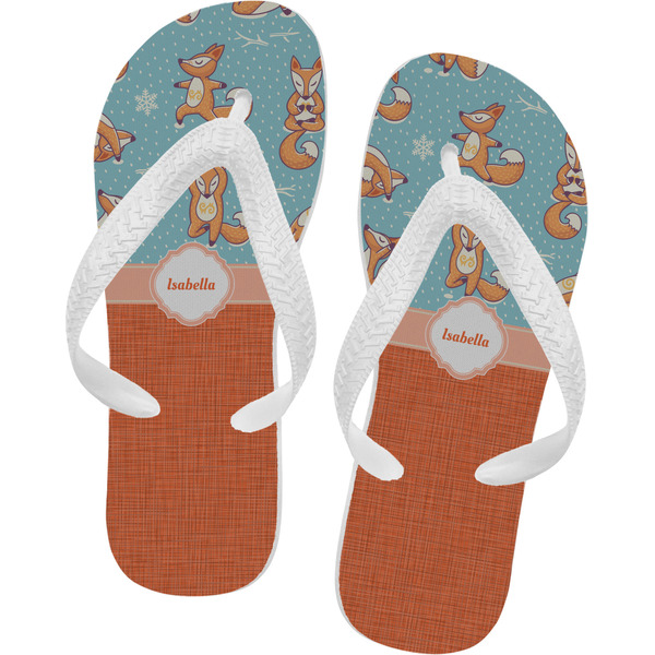 Custom Foxy Yoga Flip Flops - Small (Personalized)