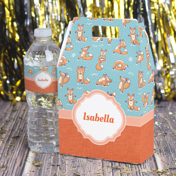 Foxy Yoga Gable Favor Box - In Context