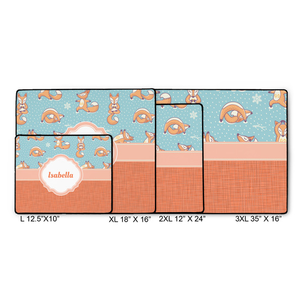 Foxy Yoga Gaming Mats - SIZE CHART